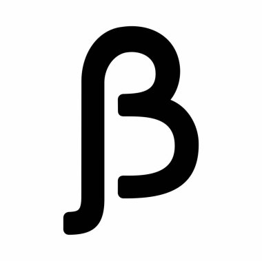 Beta Yunan simgesi. Vektör resmi