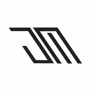JM logo tasarımı. Vektör resmi