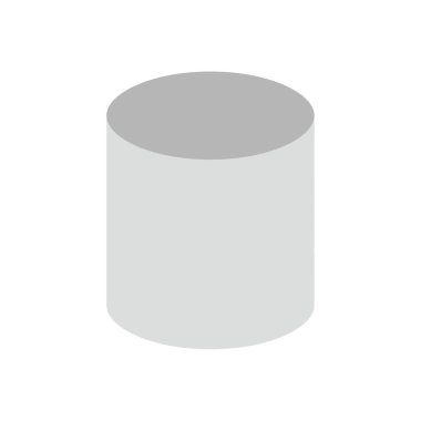 Silindir şekli düz. Vektör resmi