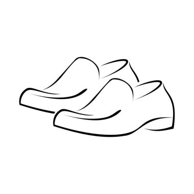 Ayakkabı ikonu düz. Vektör resmi