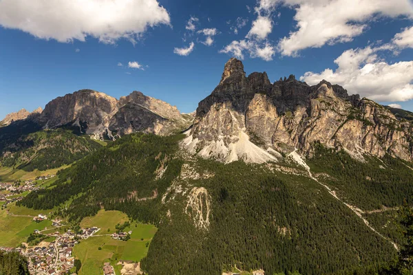 Dolomiti Alps Alta Badia Paesaggio Vista Sulle Cime Trentino Alto — Foto Stock