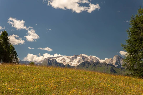 stock image Dolomiti Alps in Alta Badia landscape amd peaks view, Trentino Alto Adige region of Italy