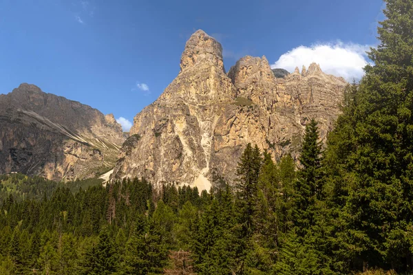 Dolomiti Alpes Alta Badia Paisaje Medio Picos Vista Trentino Alto — Foto de Stock