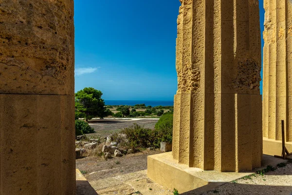 Remains Greek Temples Located Selinunte Sicily — Stock Photo, Image