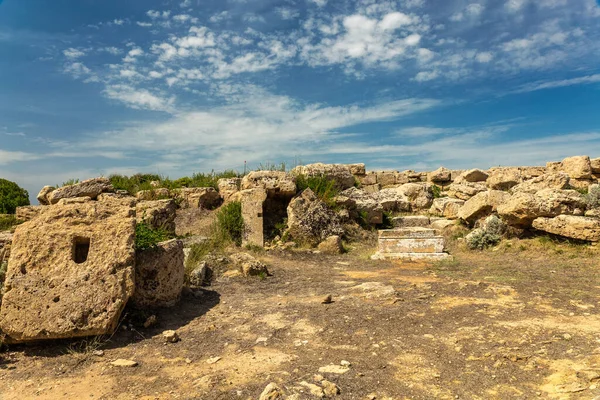 stock image Remains of Greek temples located in Selinunte - Sicily