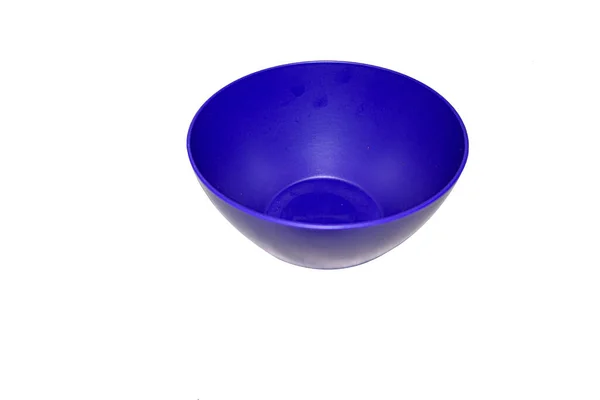 Empty Blue Dish White Background — Stock Photo, Image