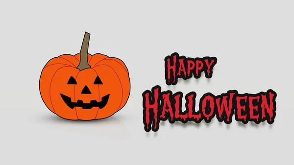 Obraz Dyni Halloween Napisem Happy Halloween — Zdjęcie stockowe