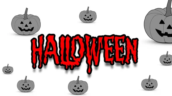 Imagen Una Calabaza Halloween Con Escritura Happy Halloween —  Fotos de Stock