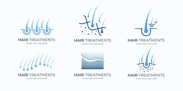 set of abstract Vector hair treatment logo icon vector illustration design.