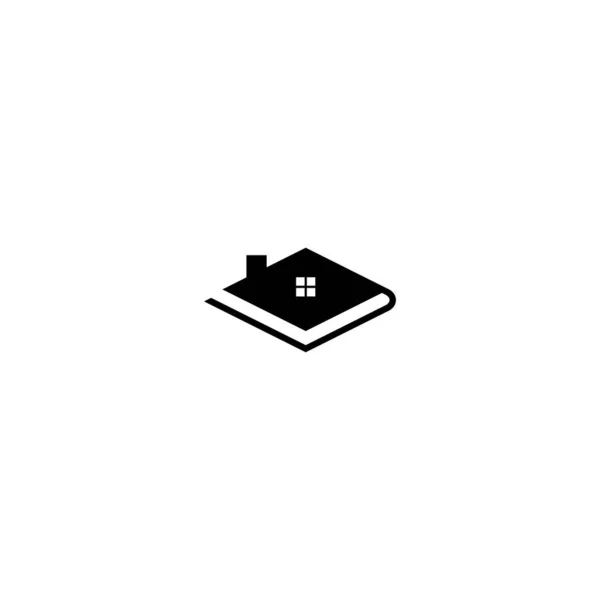 Livro Home Design Logotipo — Vetor de Stock