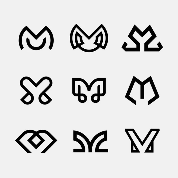 Zet Eerste Letter Ontwerp Logotype Bedrijfsnaam Bundel Modern Logo Concept — Stockvector