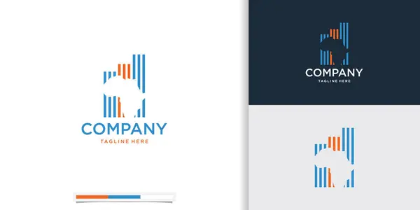 Africa Finance Logo Design Vector Illustration — Stock Vector