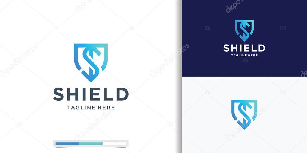 Letter S Shield Security Logo Protection Symbol Vector Logo Design