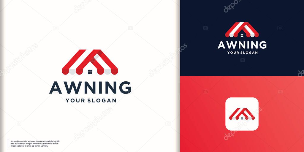 Simple and modern logo awning logo design inspiration.