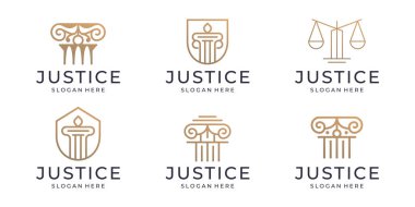 Adalet hukuku logosu dizayn edildi. İlham avukatları adalet sembolü şirket logoları için mükemmel..