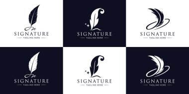 Lüks kitap hikayesi logo tasarımı siyah beyaz arkaplan vektörü çizimi.