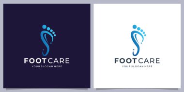 Modern stil premium vektörlü basit ayak bakım logosu tasarımı