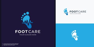 Ayak bakımı logosu modern darbe yaratıcı konsepti ile tasarım şablonu
