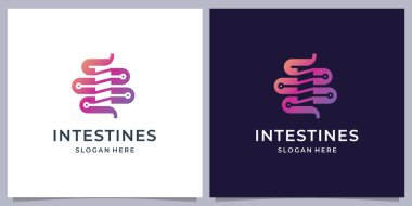 Bağırsak organı insan kavramının yaratıcısı nokta teknolojili vektör illüstrasyonu.