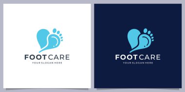 Ayak bakım vektör logosu şablonu. İş, doğa, sağlık ve tıp şirketlerine uygundur..
