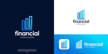 finansal büyüme logo tasarımı ve okun ekonomi ve finans unsuru sembolü modern için birleşimi.