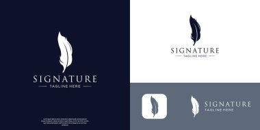 Şirket kimliğiniz için tüy kalem logosu tasarımı