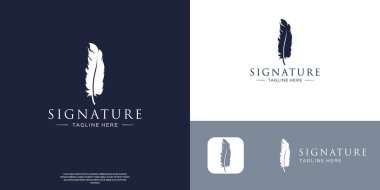 Lüks tüy tüyü logo tasarımı şablonu ilham kaynağı.