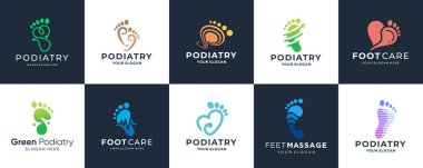 Yaratıcı element biçimli ayak hastalıkları logosu