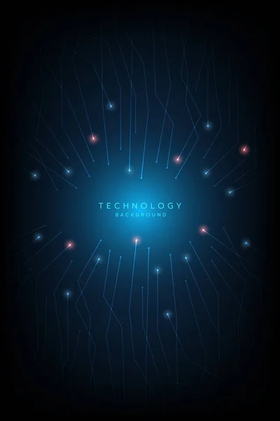 ハイテクデジタル技術の未来的な回路デジタル 未来的なデザイン 人工知能だ 現代の未来的なデザイン アブストラクト技術ベクトルイラスト背景 — ストックベクタ