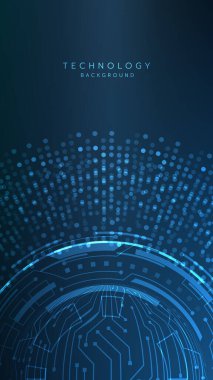 İleri teknoloji dijital devre dijital. Soyut fütüristik tasarım. Yapay zeka. Modern geleceksel tasarım. Soyut teknoloji vektör illüstrasyon arka planı..