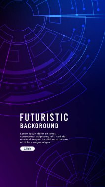 İleri teknoloji dijital teknoloji fütüristik devre dijital. Soyut fütüristik eğri dijital çizgi tasarımı. Modern fütüristik tasarım. Dijital manzara düzeni teknolojisi. Vektör illüstrasyonu.