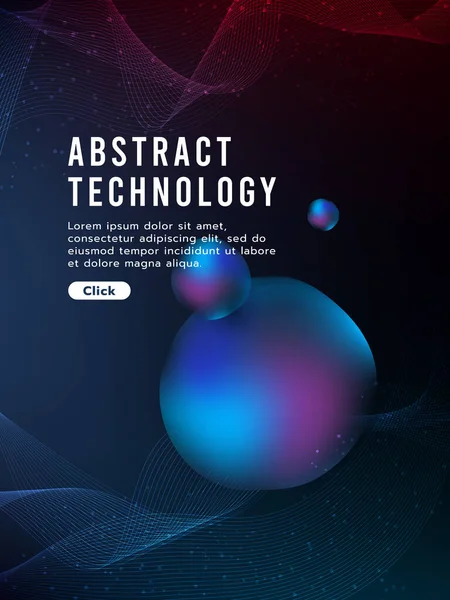 High Tech Digitale Technologie Futuristisch Circuit Digitaal Abstracte Futuristische Curve — Stockvector