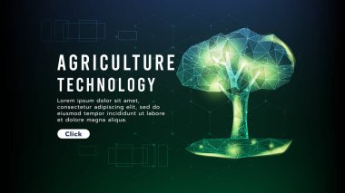 Ağaçlar ve yapraklı zemin düşüyor. düşük çokgen tasarımı. tarım ve çevre teknolojisi kavramı. yüksek teknoloji ve gelecekçi dijital ve teknoloji kavramı.