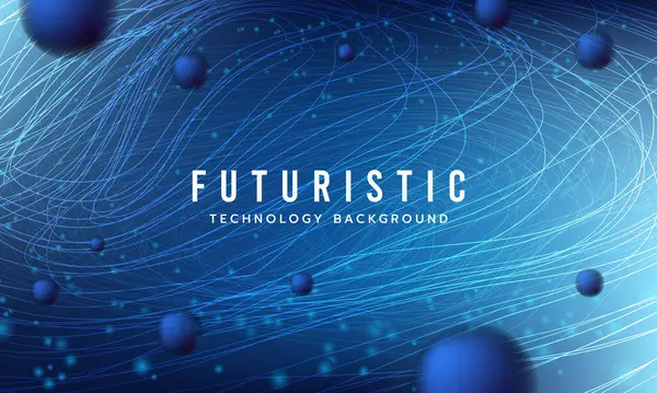 Fütürist teknoloji soyut arka plan. Soyut fütüristik eğri dijital çizgi tasarımı. Modern fütüristik tasarım. Dijital manzara düzeni teknolojisi. Vektör illüstrasyonu.