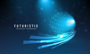 Fütürist teknoloji soyut arka plan. Soyut fütüristik eğri dijital çizgi tasarımı. Modern fütüristik tasarım. Dijital manzara düzeni teknolojisi. Vektör illüstrasyonu.