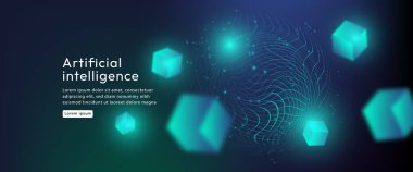 Soyut arkaplan. Gelecekçi, yenilikçi ve yeşil teknoloji konsepti. Şablon, sunum ve kapak tasarımı.