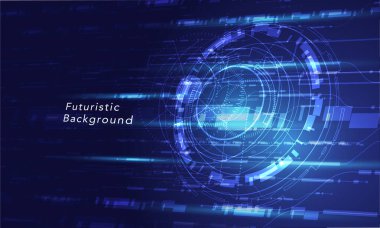 Fütürist teknoloji soyut arka plan. Soyut fütüristik eğri dijital çizgi tasarımı. Modern fütüristik tasarım. Dijital manzara düzeni teknolojisi. Vektör illüstrasyonu.