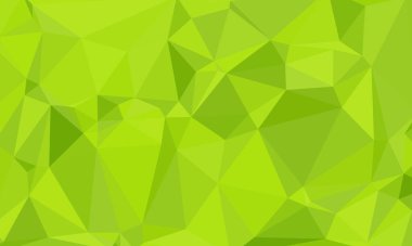 Yeşil üçgenlerin çeşitli tonlarına sahip modern soyut düşük polimerli arka plan. Çevre dostu tasarımlar, doğa temalı projeler, teknoloji sunumları ve dijital sanat için ideal.