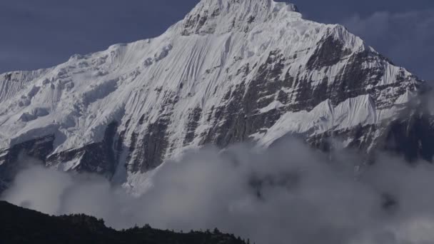 Čas Kolem Hory Annapurna Krátí Nepál Himaláje — Stock video