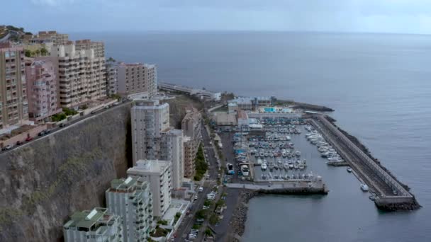 Vista Aérea Ciudad Radazul Costa Isla Tenerife Islas Canarias España — Vídeos de Stock