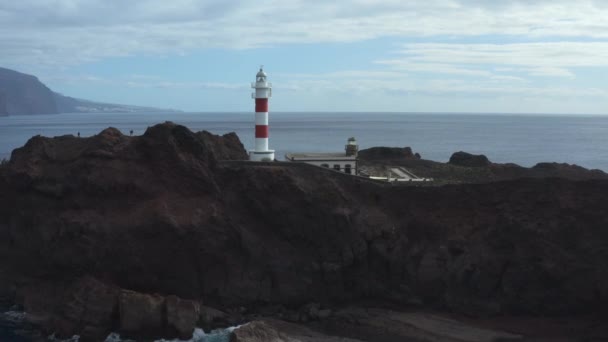 Vue Aérienne Phare Punta Teno Sur Île Tenerife Espagne Beau — Video