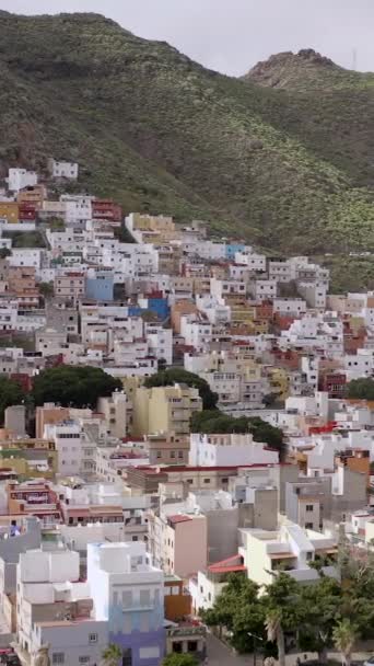 Vista Aérea Del Famoso Pueblo San Andrés Parte Noreste Tenerife — Vídeo de stock