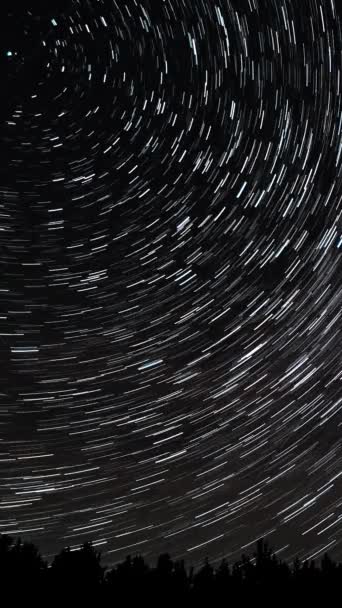 Time Lapse Star Trails Night Sky Inglés Las Estrellas Mueven — Vídeo de stock