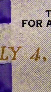 Yüz Dolarlık Nakit Durdurma Hareketi. USD nakit makro görüntü. Bir adet Amerikan dolarının dokusunun zamanı. Konsept Finans İş Yatırımı Başarı. Döngü videosu, dikey görüntü