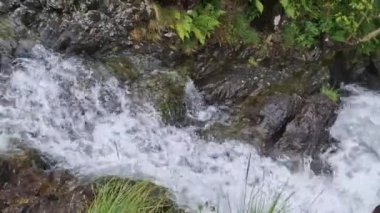 Small waterfall on Cader Idris peak in wales , United Kingdon 2022.