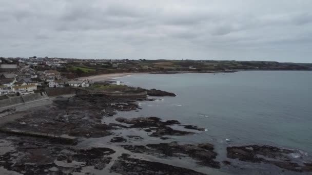 Mariazon Ngiltere Şubat 2023 Kış Zamanı Dan Şehre Bak Cornwall — Stok video