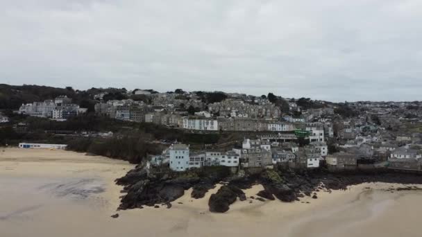Ives Cornwall England February 5Th 2023 View City Winter Time — Stockvideo