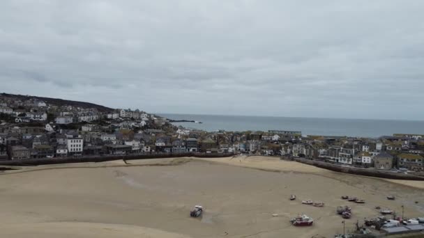 Ives Cornwall England February 5Th 2023 View City Winter Time — Stockvideo