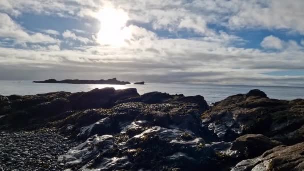 Вид Остров Сент Клемент Деревне Озехол Корнуолле Великобритания Февраль 2023 — стоковое видео