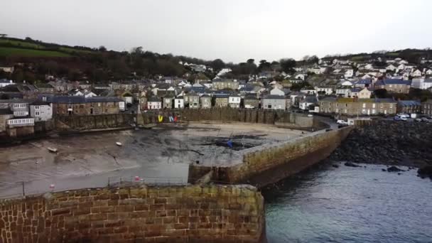 Mousehole Cornwall England February 4Th 2023 Small Village Port Cornwall — Stockvideo